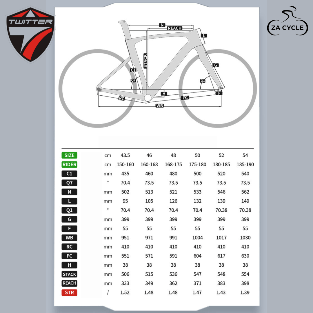 Twitter Cyclone III Carbon Fiber Road Bike - ZACycle (PTY) LTD